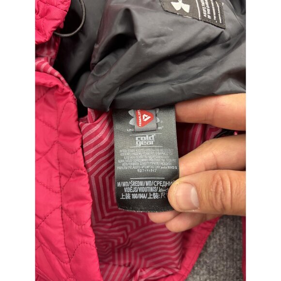 Under Armour Jacket Womens Medium Pink ColdGear Storm1 Infrared Quilted Full Zip - Picture 7 of 10